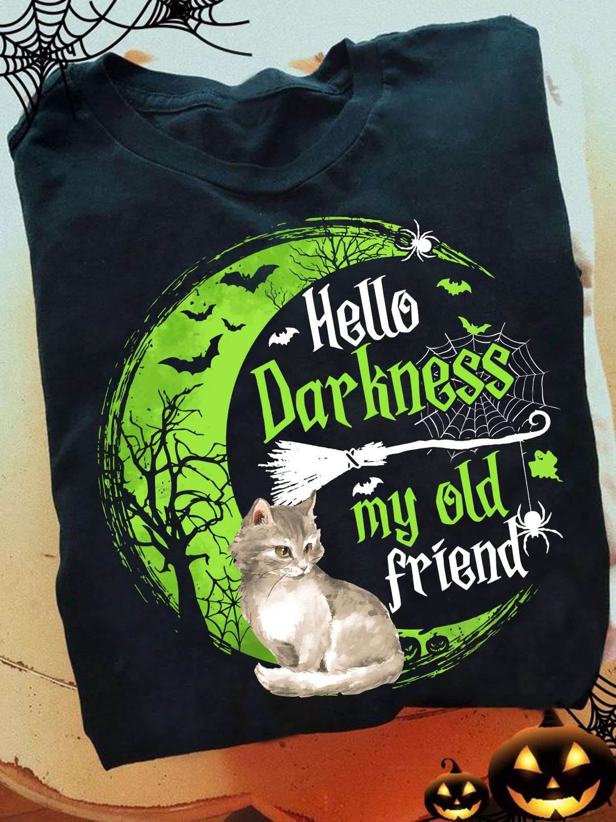 Cat Moon, Halloween Night - Hello darkness my old friend