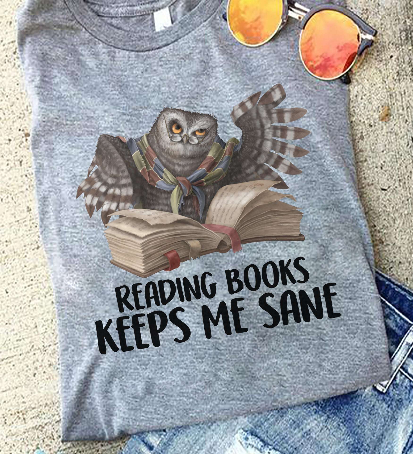 Old Owl Read Book - Reading books keeps me sane