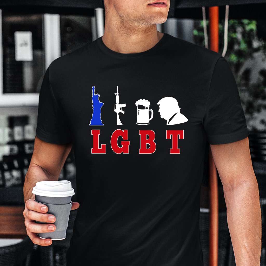Statue of Liberty, Gun Beer And Trump - LGBT