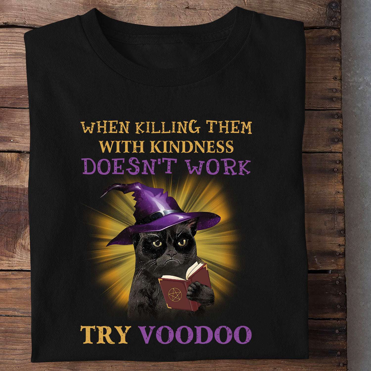 Witch Black Cat - When killing them with kindness doesn't work try vooodooo