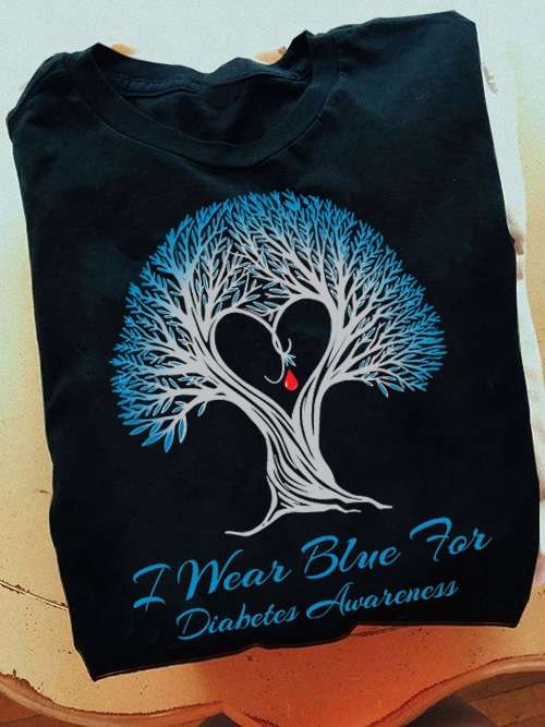 Diabetes Tree - I wear blue for diabetes awareness