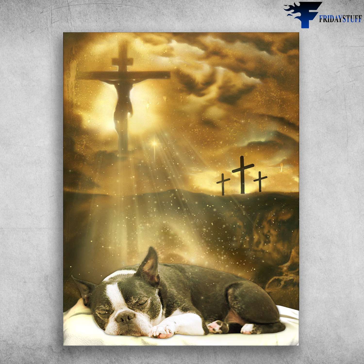 American Bulldog - God Cross, Jesus Dog Lover