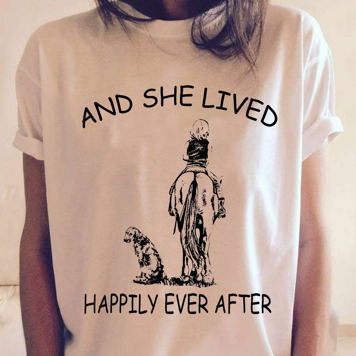 And she lived happily ever after - dogs and horses, happy with horses