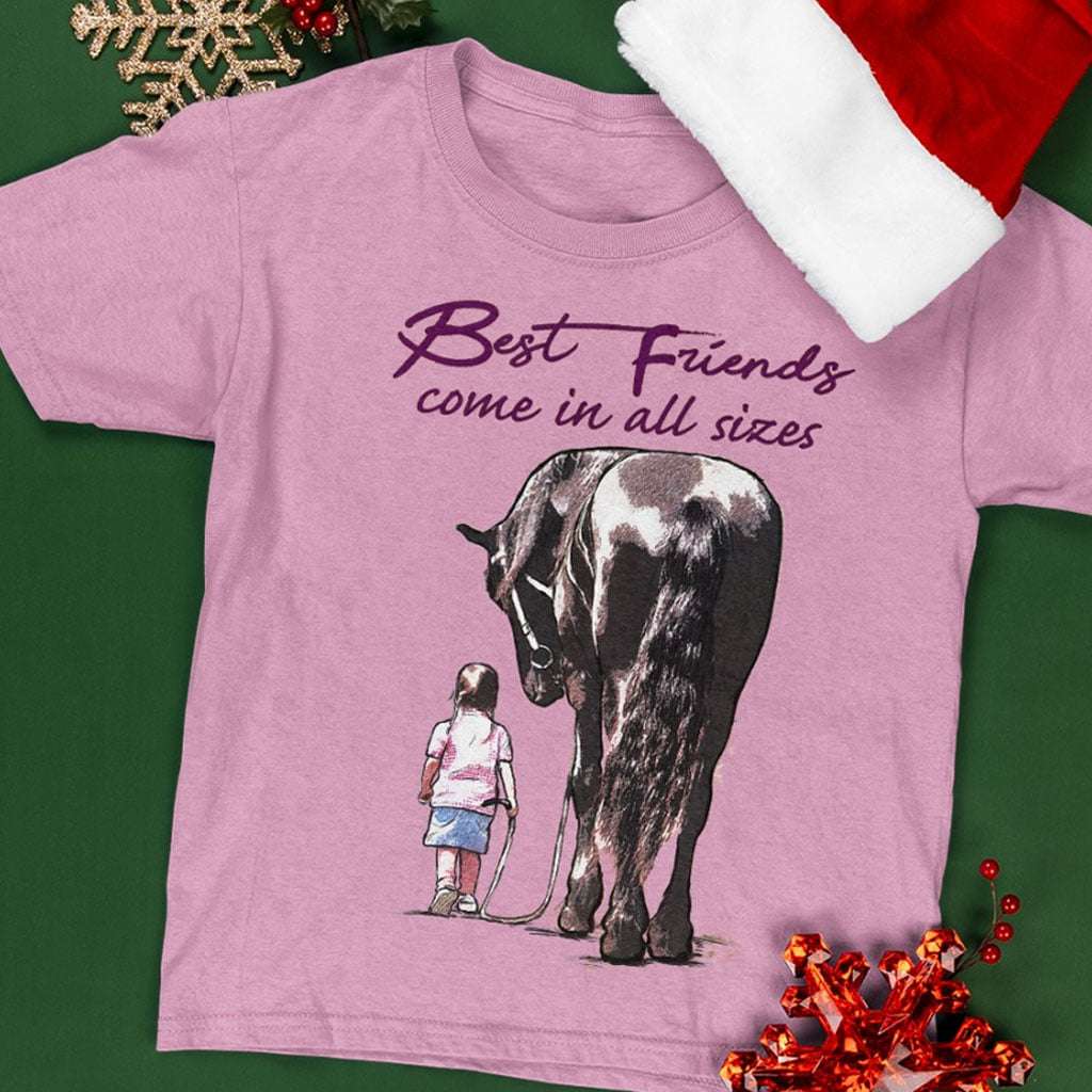 Best friends come in all sizes - Girl and horses, horse the best friends