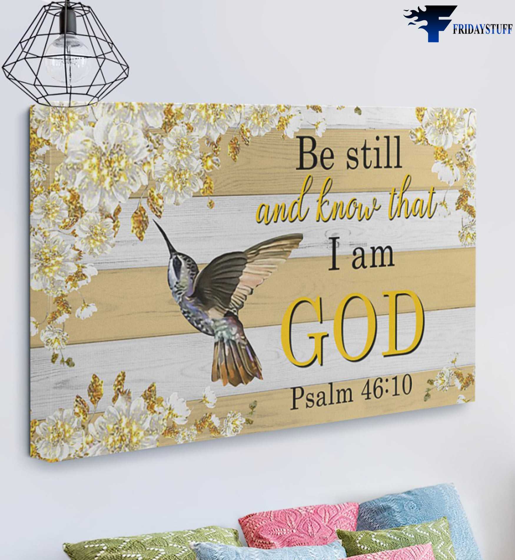Bird Flower, Wall Poster - Be Still And Know That, I Am God