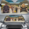 Bison Lovers, Country Road, Car Auto Sunshade