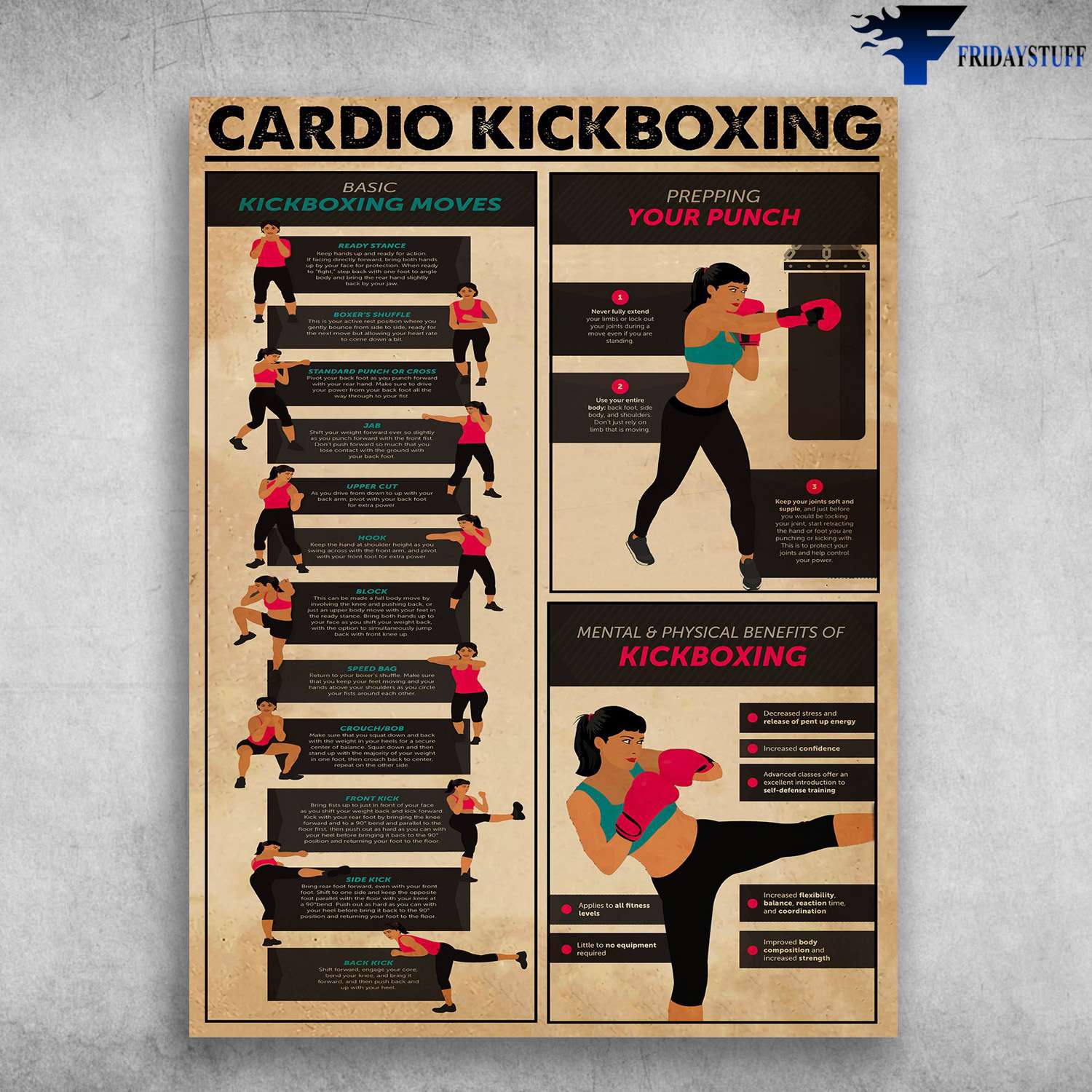 Cardio Kickboxing - Basic Kickboxing Moves, Prepping Your Punch, Mental And Physical Benefits Of Kickboxing