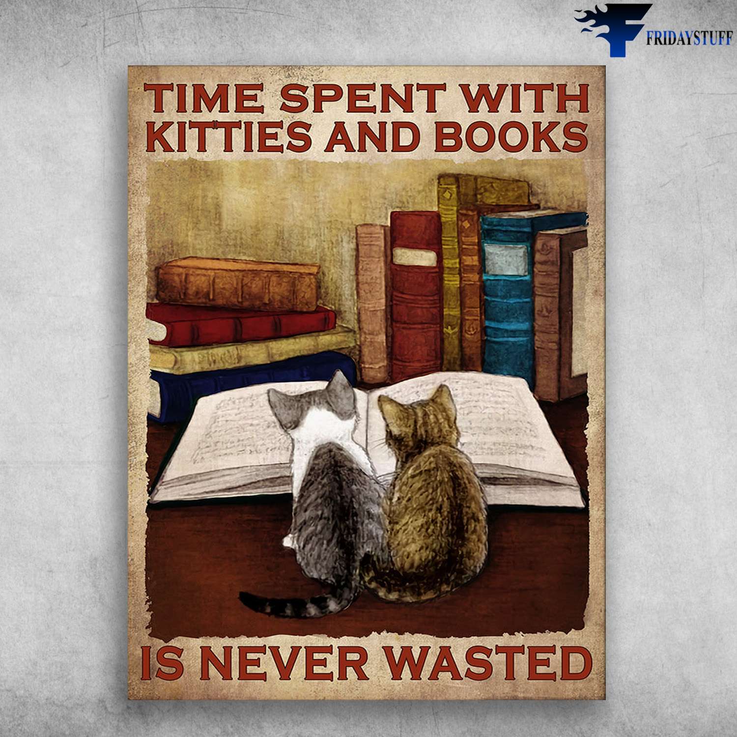 Cat Lover, Book Reading - Time Spent With, Kitties And Books, Is Never Wasted