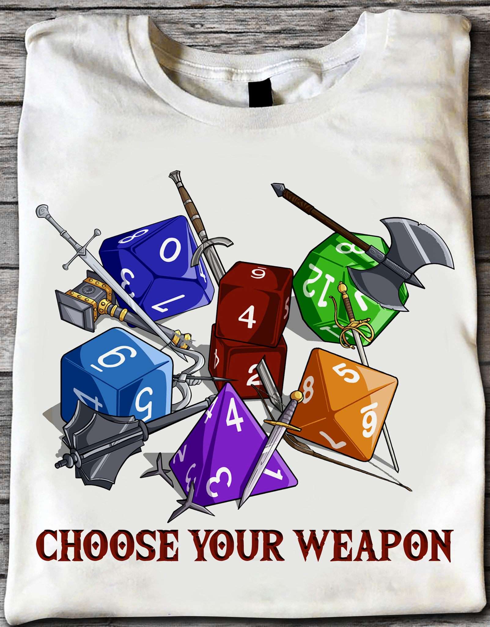 Choose your weapon - Dragon and Dungeon game, DnD gaming