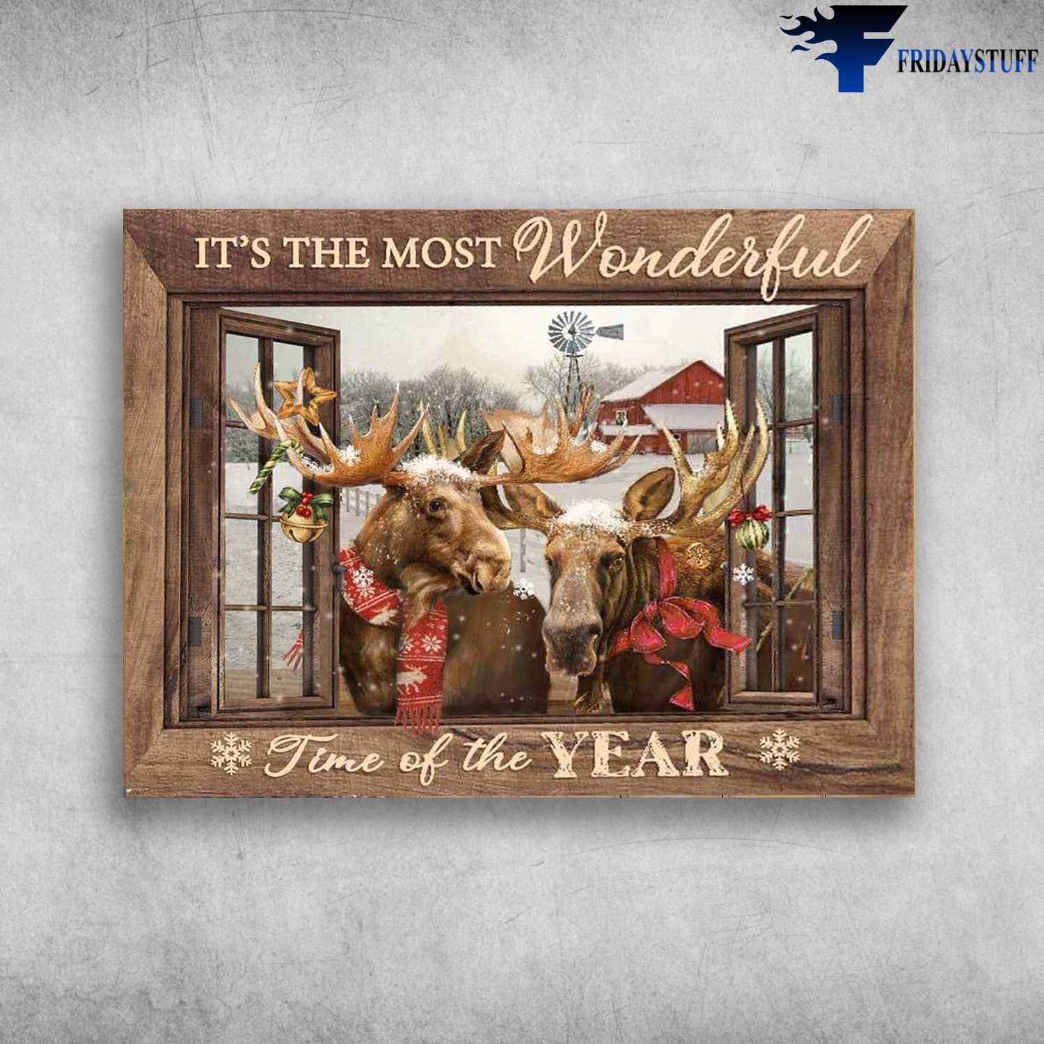 Christmas Reindeer - It's The Most Wonderful, Time Of The Year, Christmas Poster