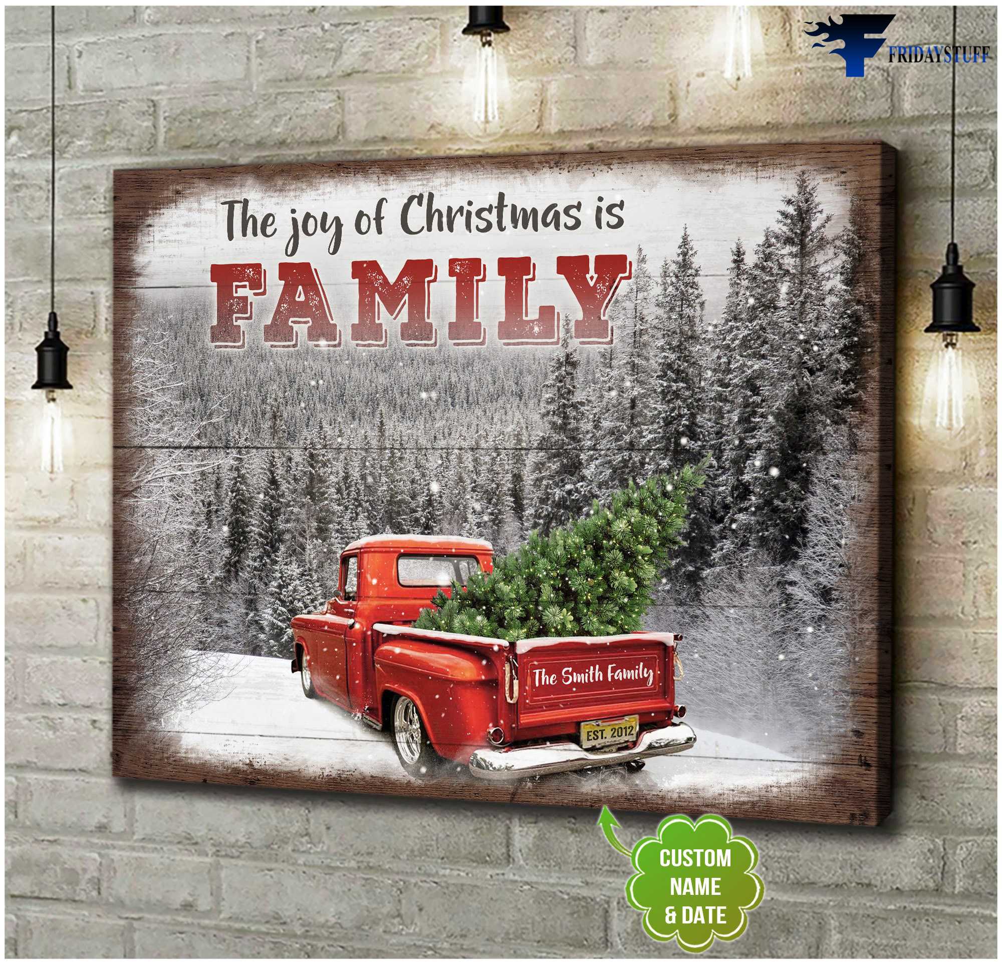 Christmas Truck, The Joy Of Christmas Is Family, Christmas Poster