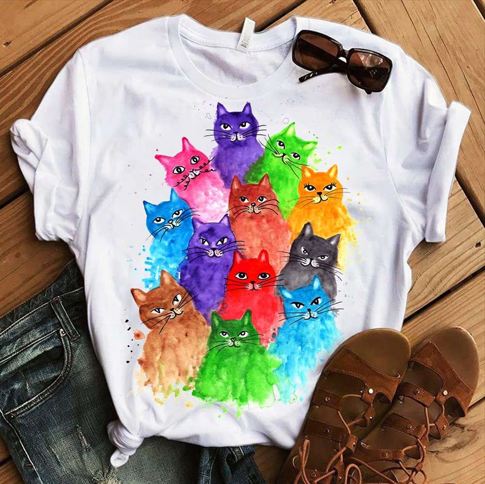 Colorful Cat - Lovable Cat, Love Cat