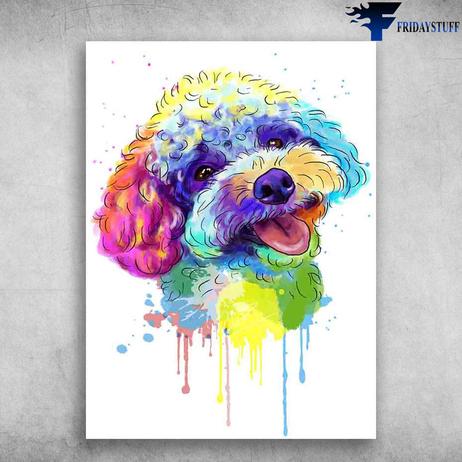 Colorful Poodle - Dog Lover, Poodle Poster