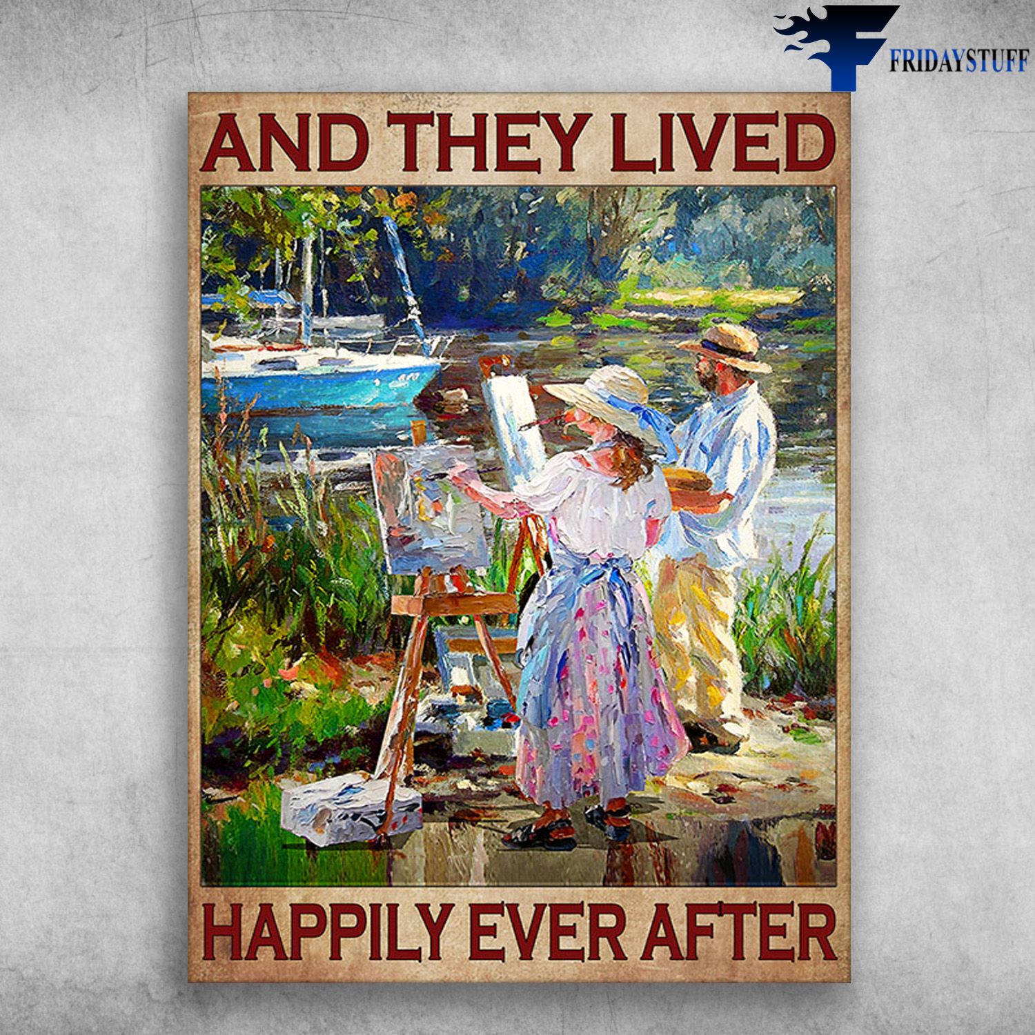 Couple Drawing, Love Couple - And They Lived, Happily Ever After