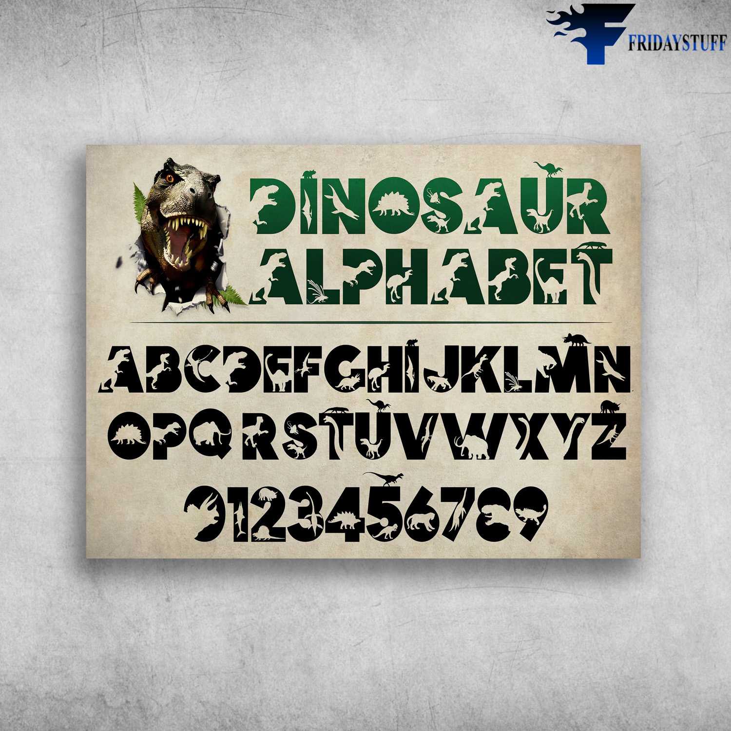 Dinosaur Alphabet, Dino Poster