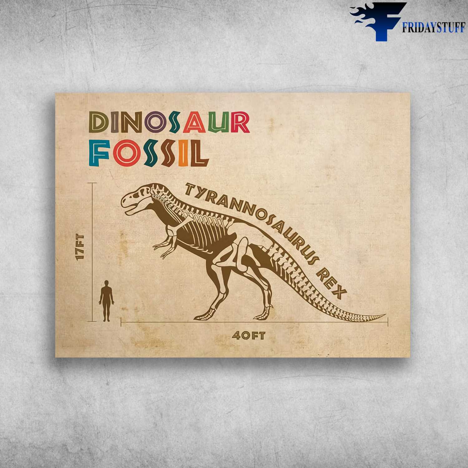 Dinosaur Fossil, Tyrannosaurus Rex, Dino And Human