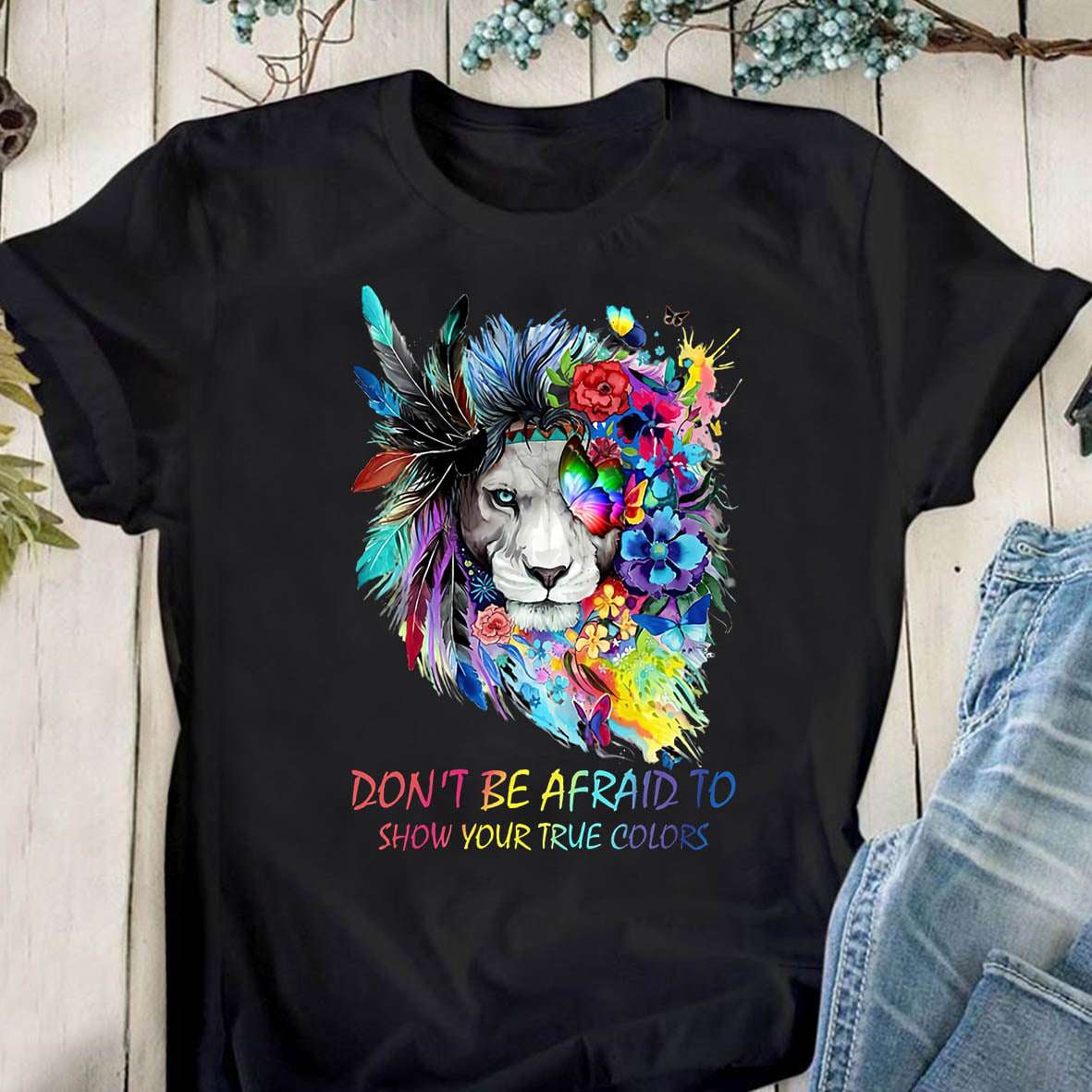 Don't be afraid to show your true colors - Colorful lion, lgbt ...