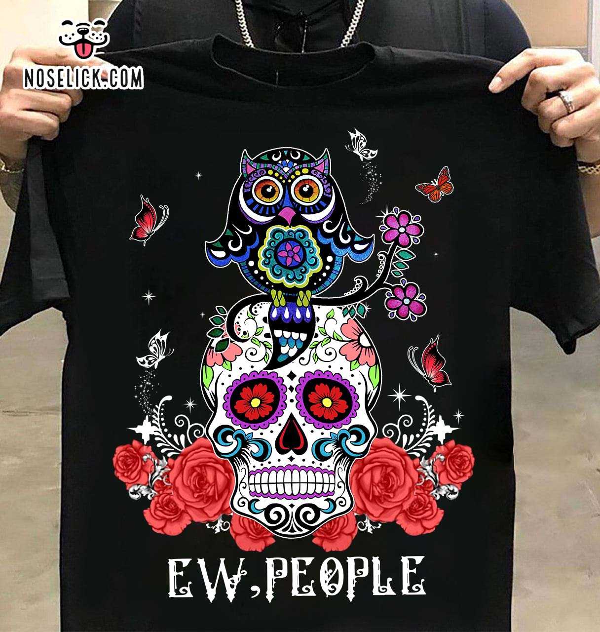 Ew people - Hate seeing people, Mexican skull and owl