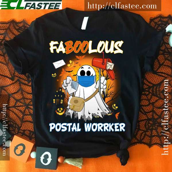Faboolous postal worker - White ghost postal worker, Halloween costume T-shirt