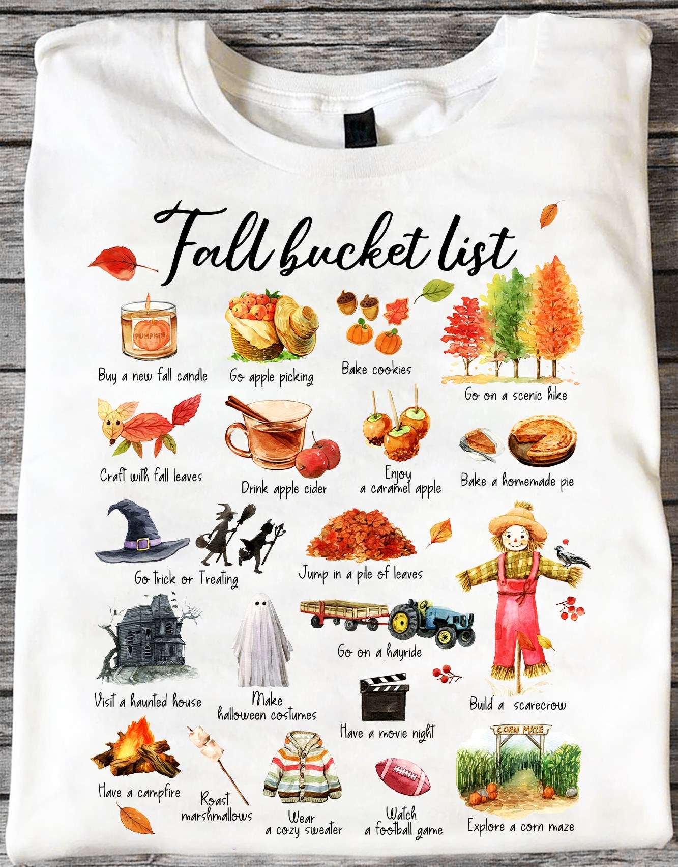 Fall bucket list - Go apple picking, bake cookies, drink apple cider
