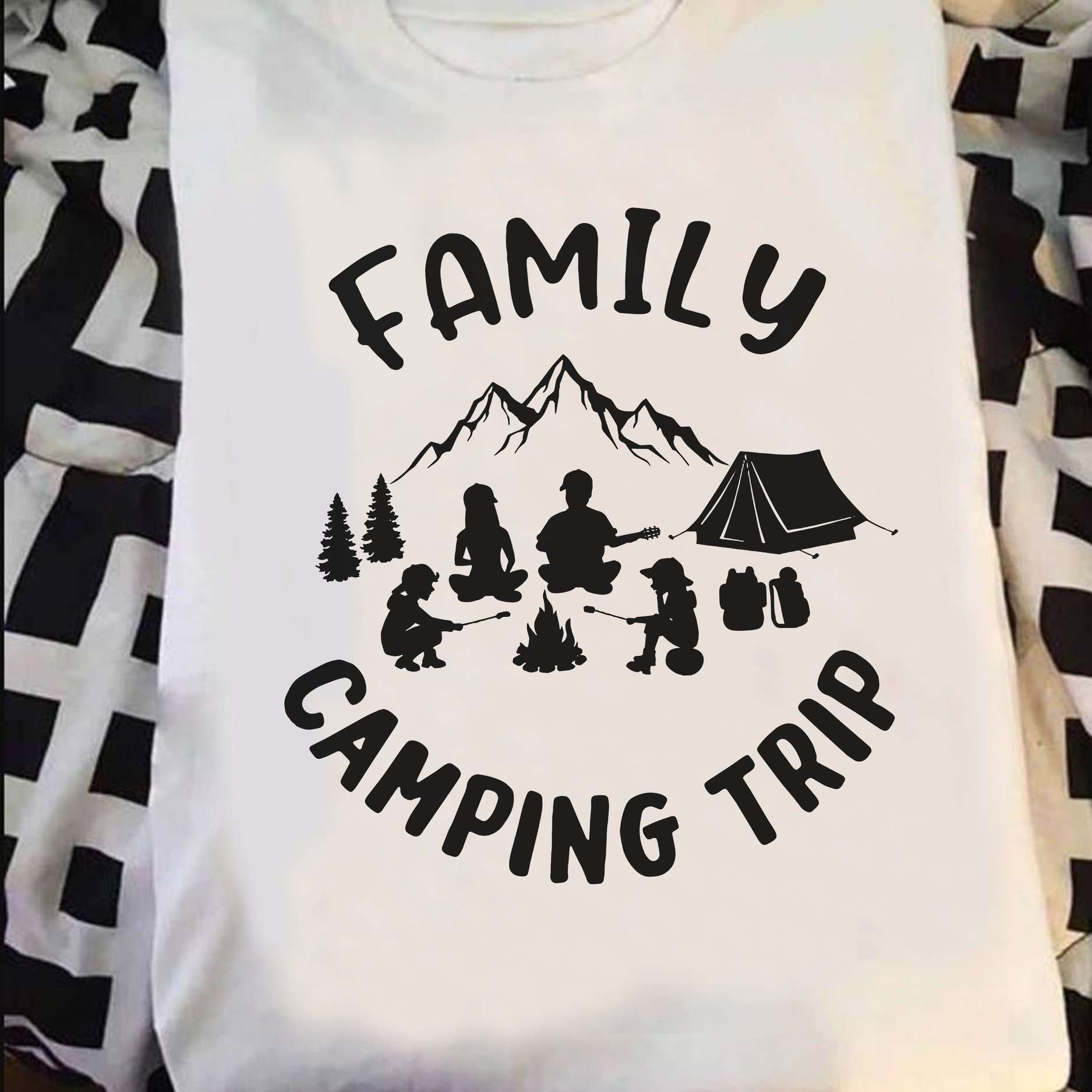 Family camping trip - Camping with family, funny camper family T-shirt
