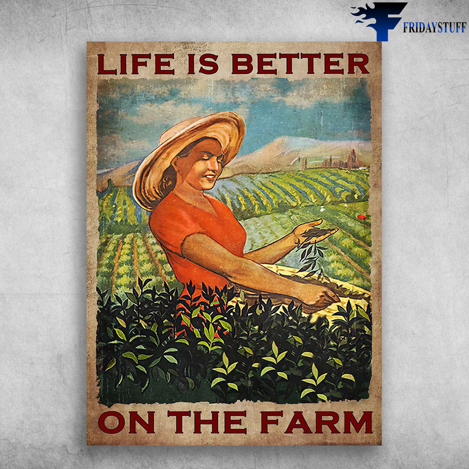 Farmer Poster, Gift For Farmer - Life Is Better, On The Farm
