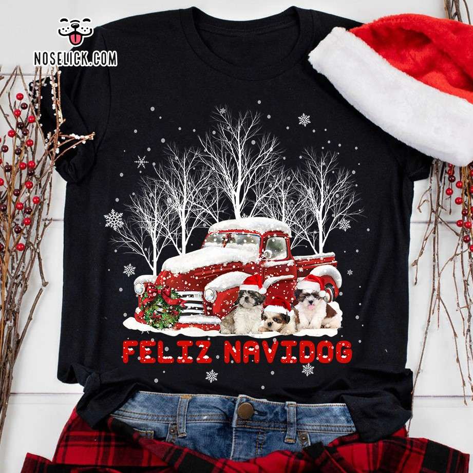Feliz Navidog - Merry Christmas T-shirt, Dog for Christmas