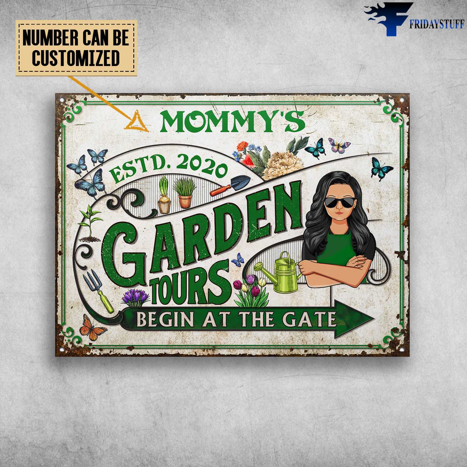Gardening Poster, Garden Tours, Begin At The Gate