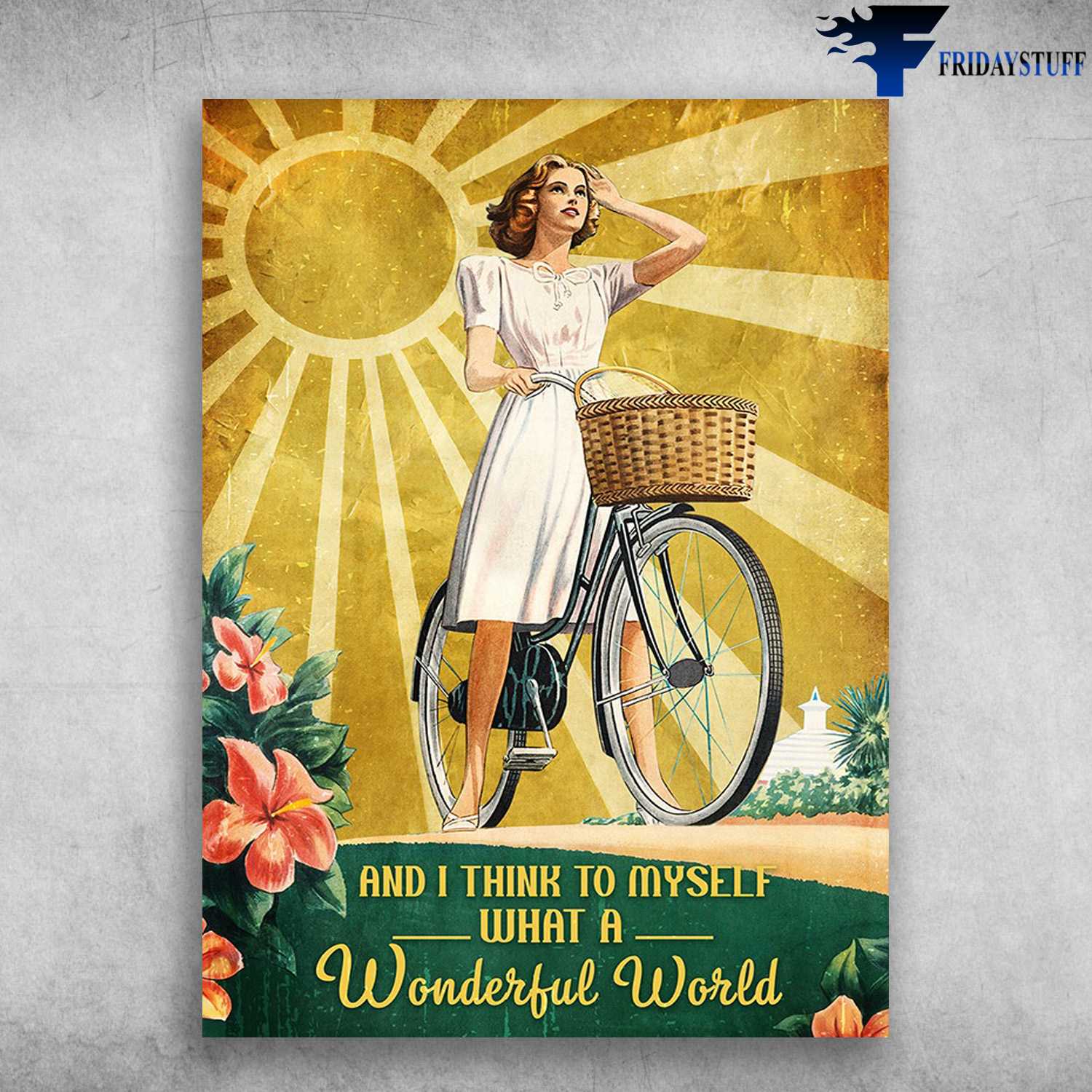 Girl Cycling, Wonderful World - And I Think To Myself, What A Wonderful World