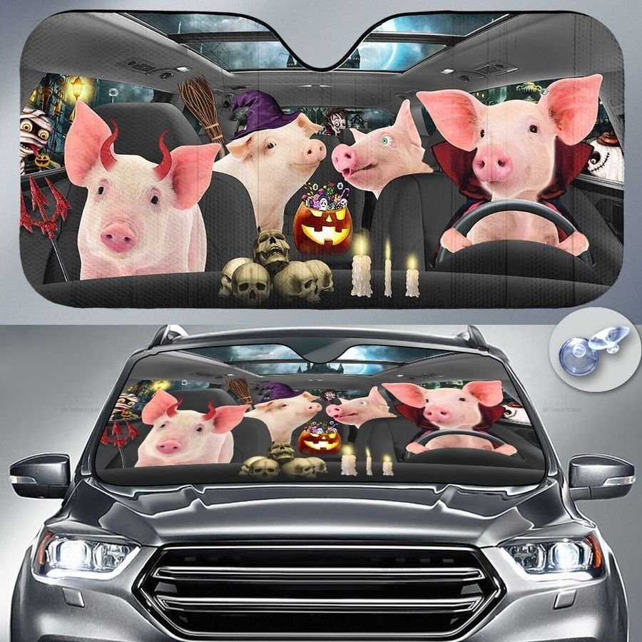 Halloween Pig , Witch Pig, Dracula Pig, Halloween Sun Shade