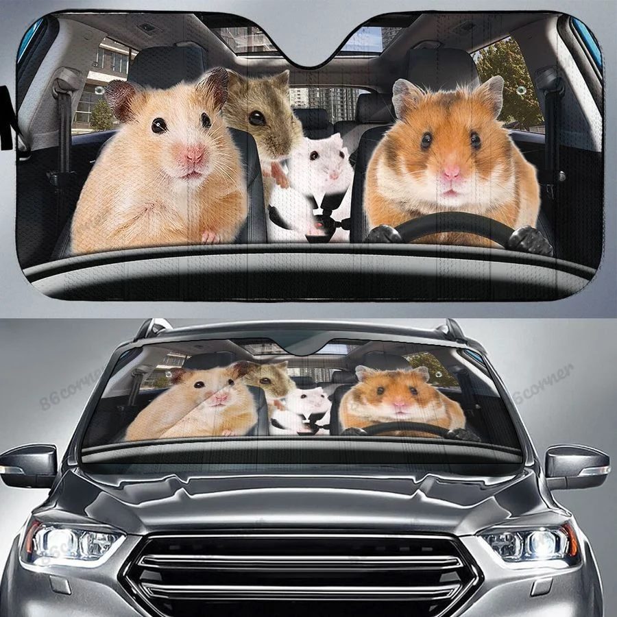 Hamster Lover, Hamster Family, Car Auto Sun Shade