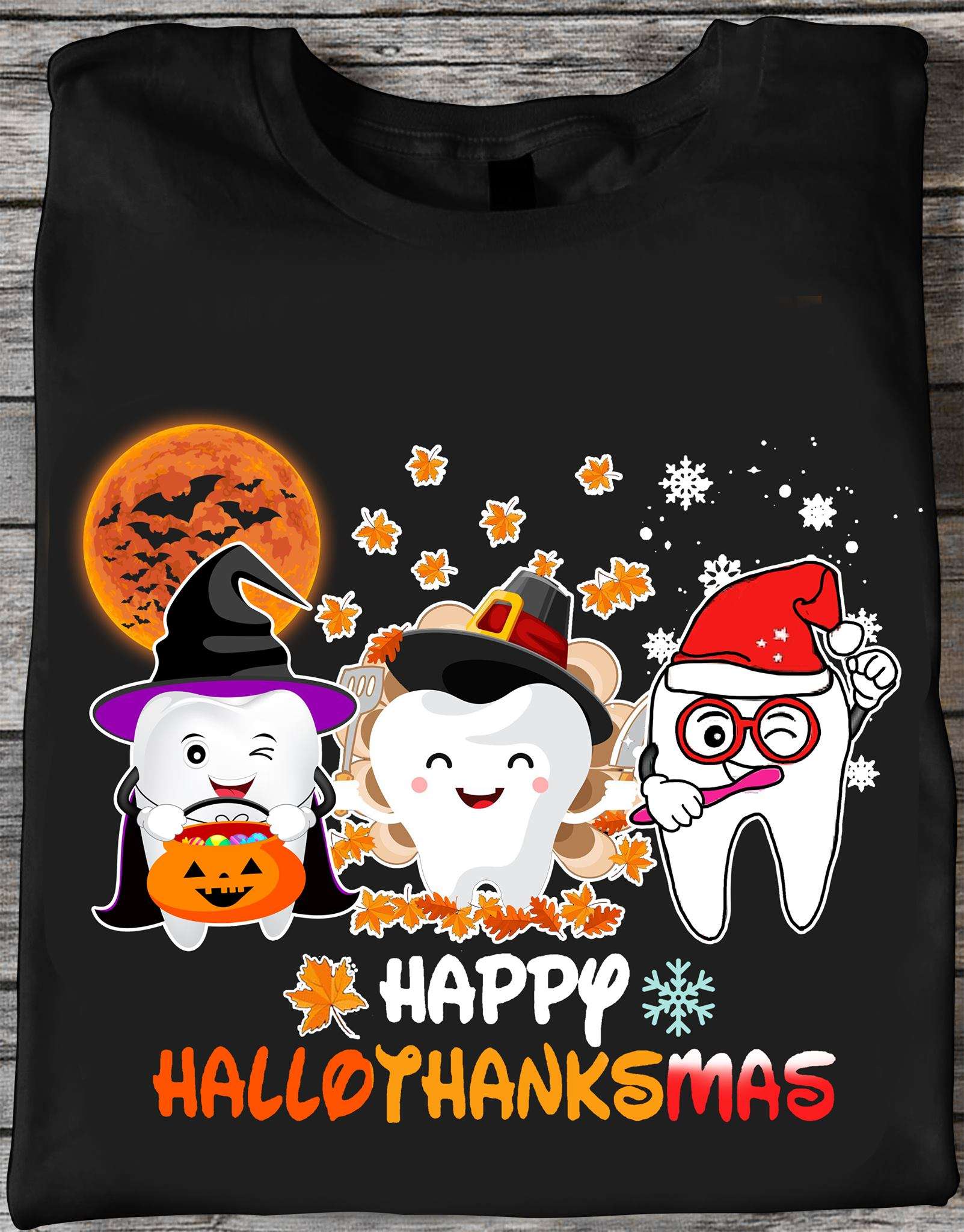 Happy HalloThankMas - Brush your teeth, teeth halloween costume