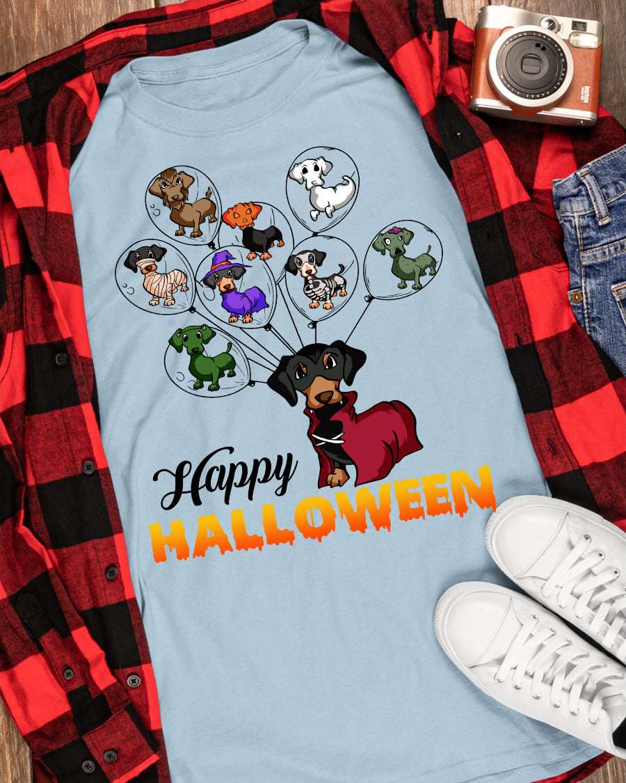 Happy Halloween Dachshund - Dachshund costume for Halloween, Halloween costume T-shirt