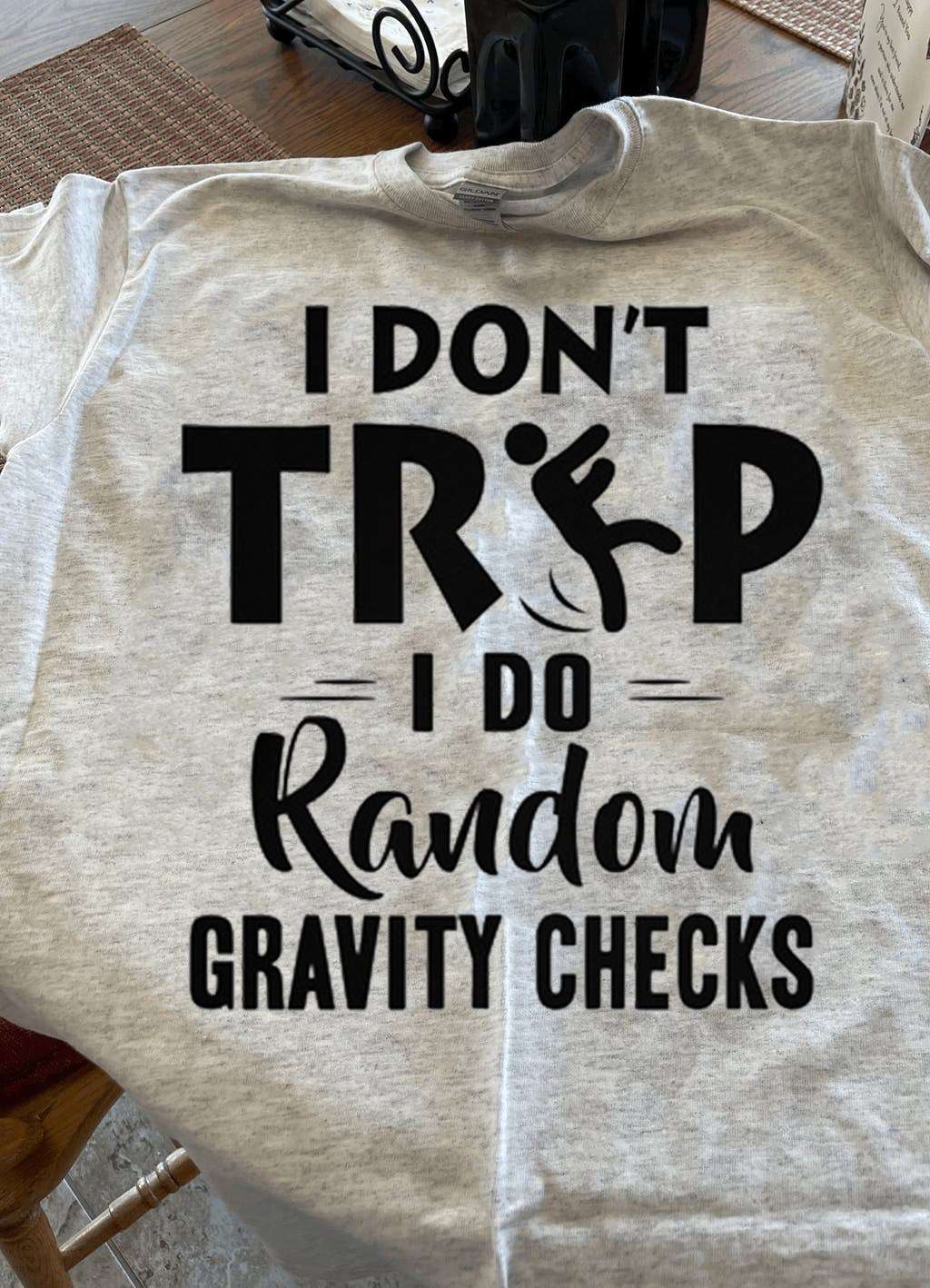 I don't trip I do random gravity checks - Falling people