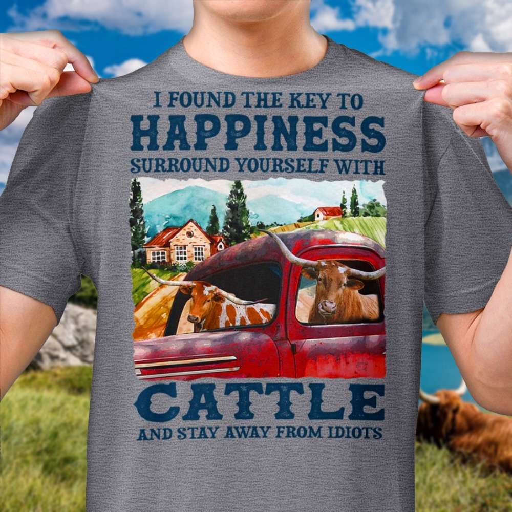 I found the key to happiness surround yourself with cattle and stay away from idiots - Cattle on the truck