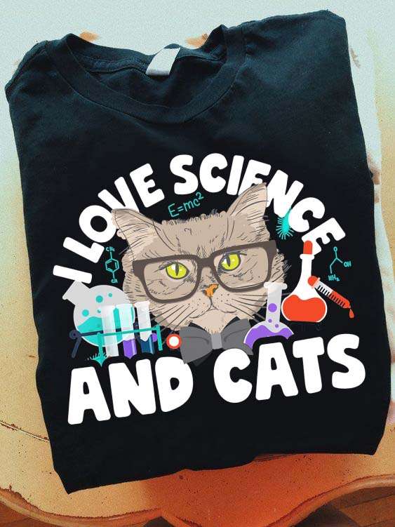 I love science and cats - Wise cat, cat scientist