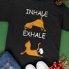 Inhale exhale - Breath practicing cat, gift for cat lovers