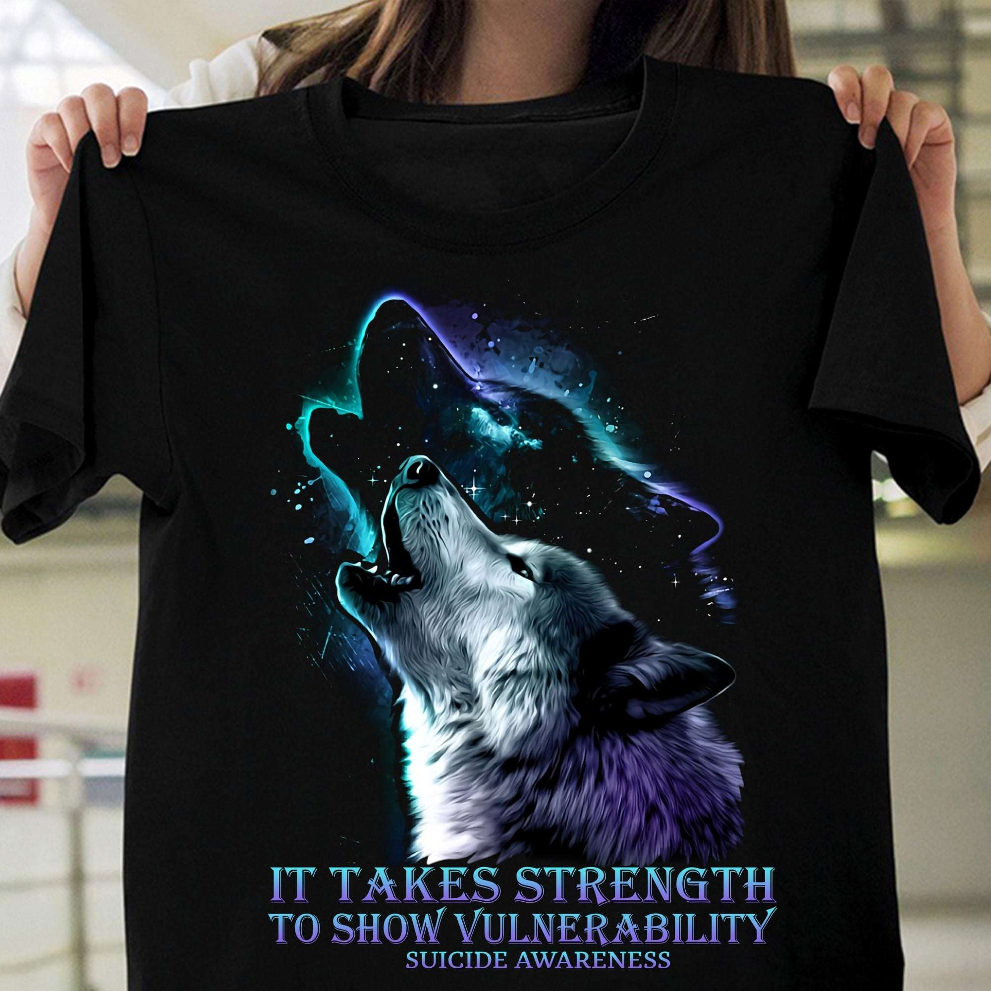 It takes strength to show vunerability - Suicide awareness, wolf ...