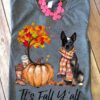 It's fall y'all - German shepherd in Fall, Funny pumpkin dog T-shirt