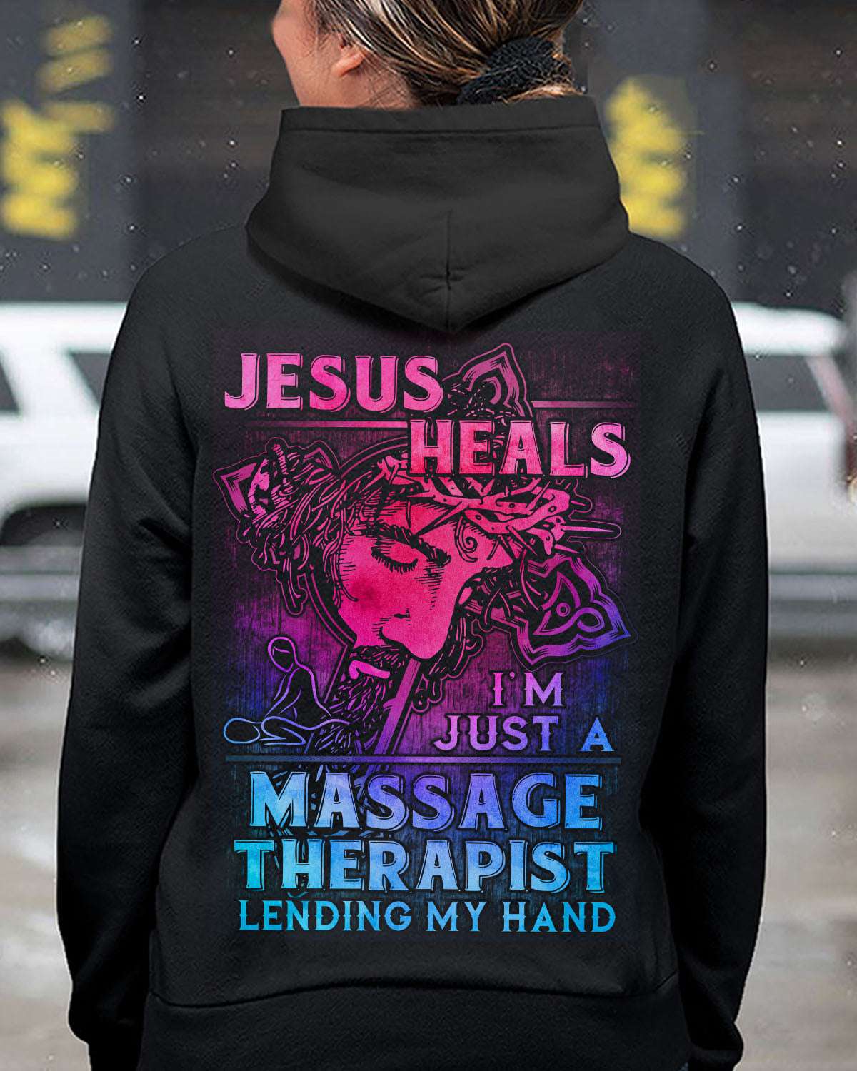 Jesus heals I'm just a massage therapist leading my hand - Massage therapist the job