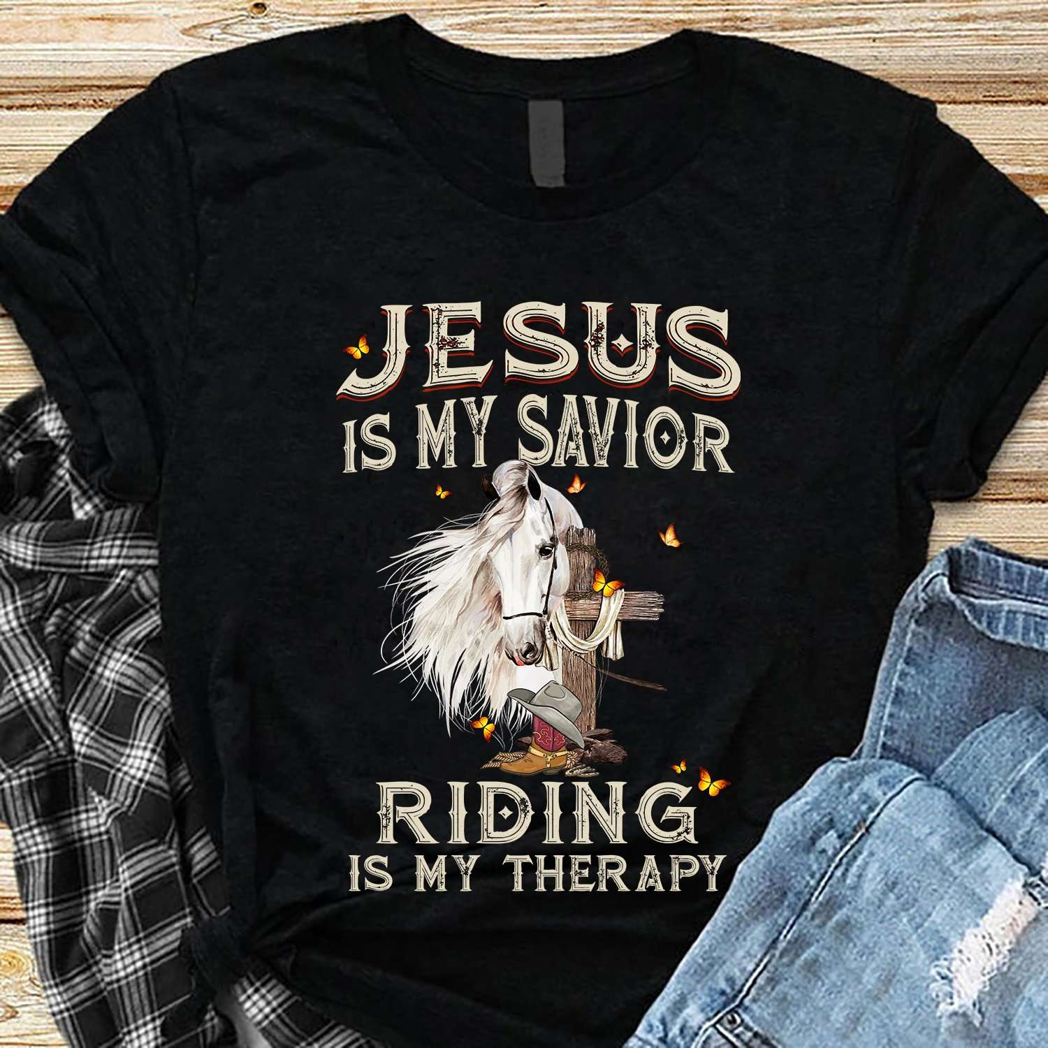 Jesus is my savior, riding is my therapy - Love riding and believe in Jesus