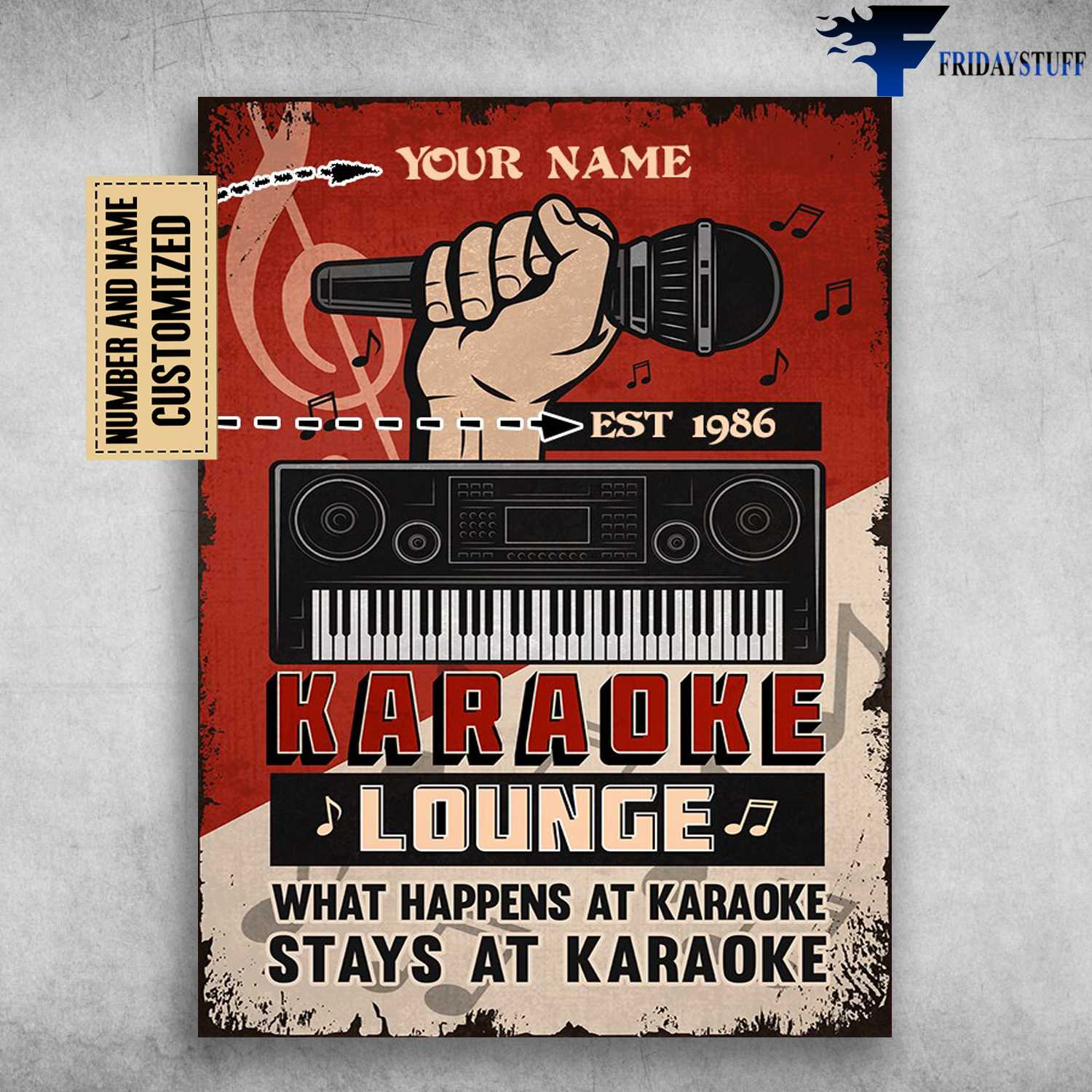 Karaoke Lounge, What Happens At Karaoke, Stay At Karaoke, Karaoke Poster
