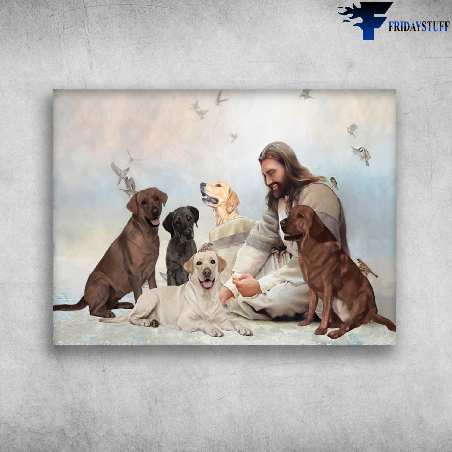 Labrador Hummingbird, Jesus Dog lover, God And Dog