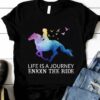 Life is a journey, enjoy the ride - Woman riding horse