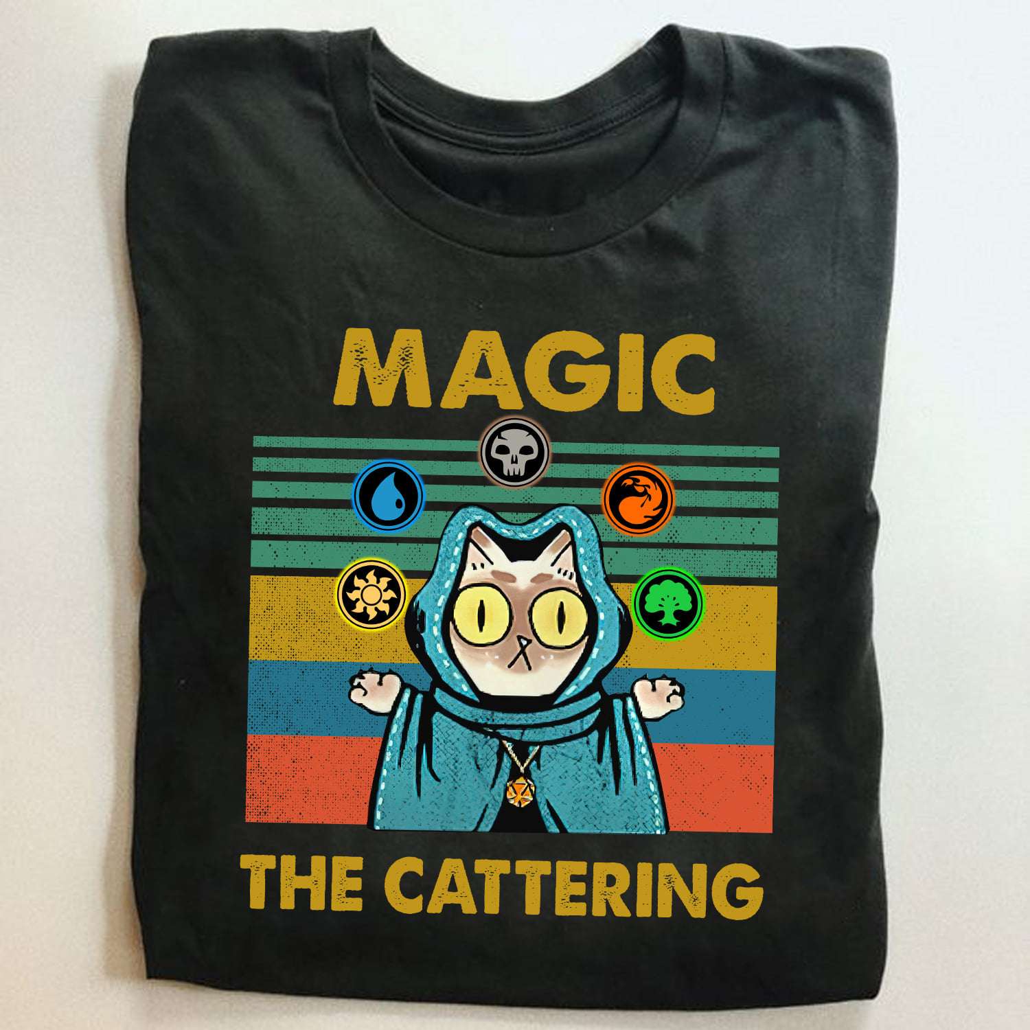 Magic the cattering - Magical witch cat, cat and elements