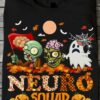 Neuro squad - Halloween zombie graphic T-shirt, gift for Halloween
