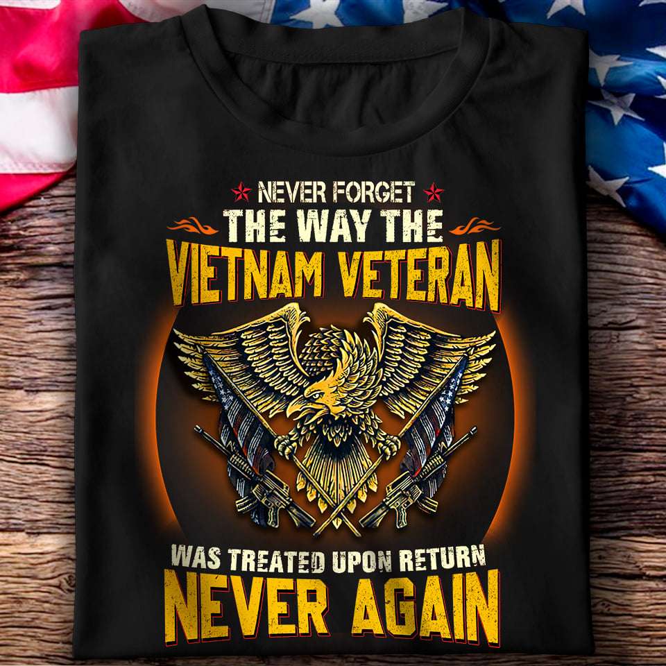 Never forget the way the Vietnam Veteran was treated upon return never again - US versus Viet war