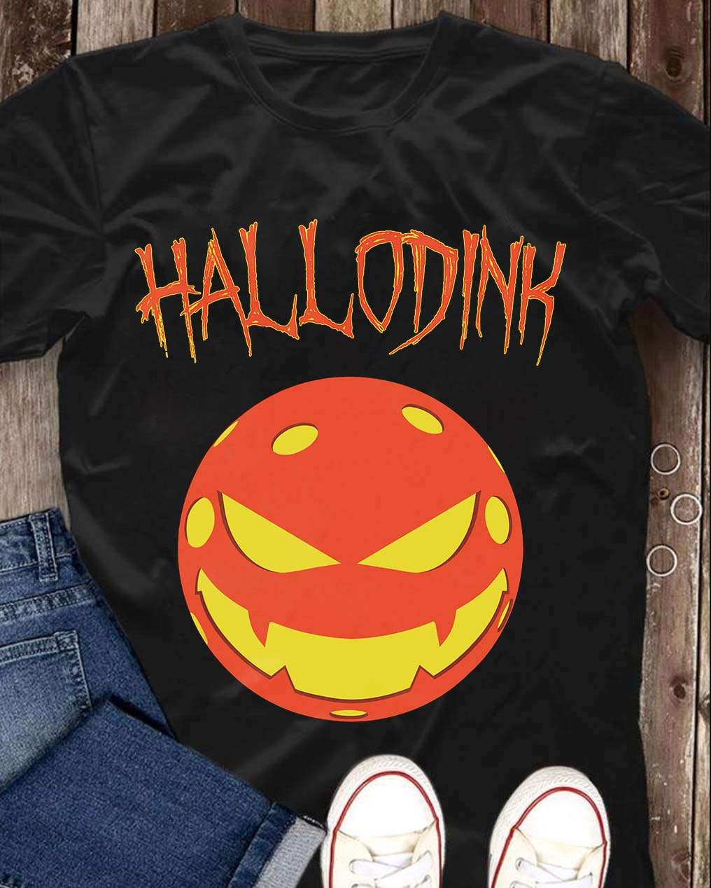 Pickleball Halloween Hallodink - Halloween pickleball funny T-shirt, Halloween gift
