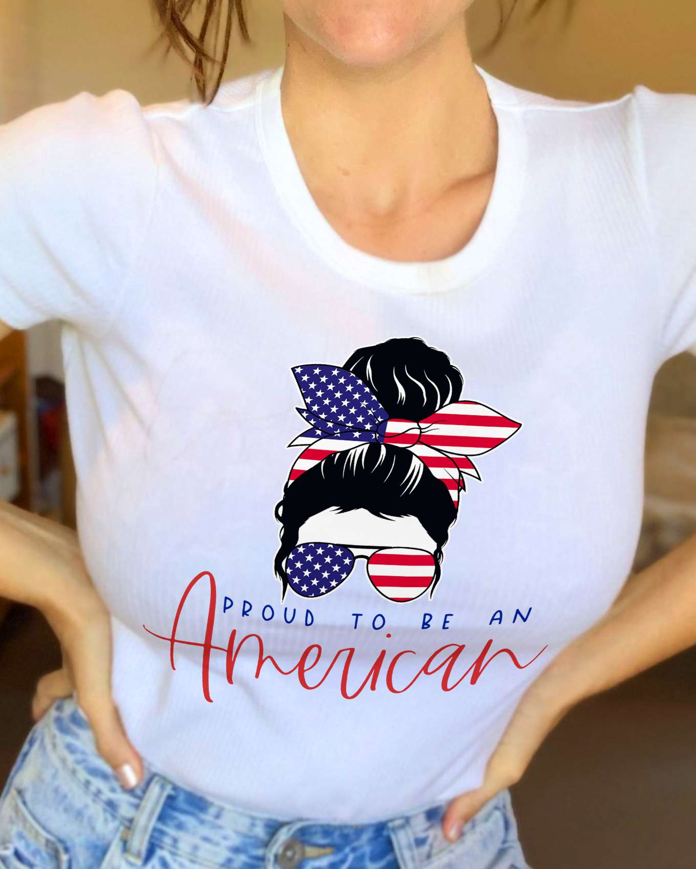 Proud to be an American - Proud American woman, the pride of American