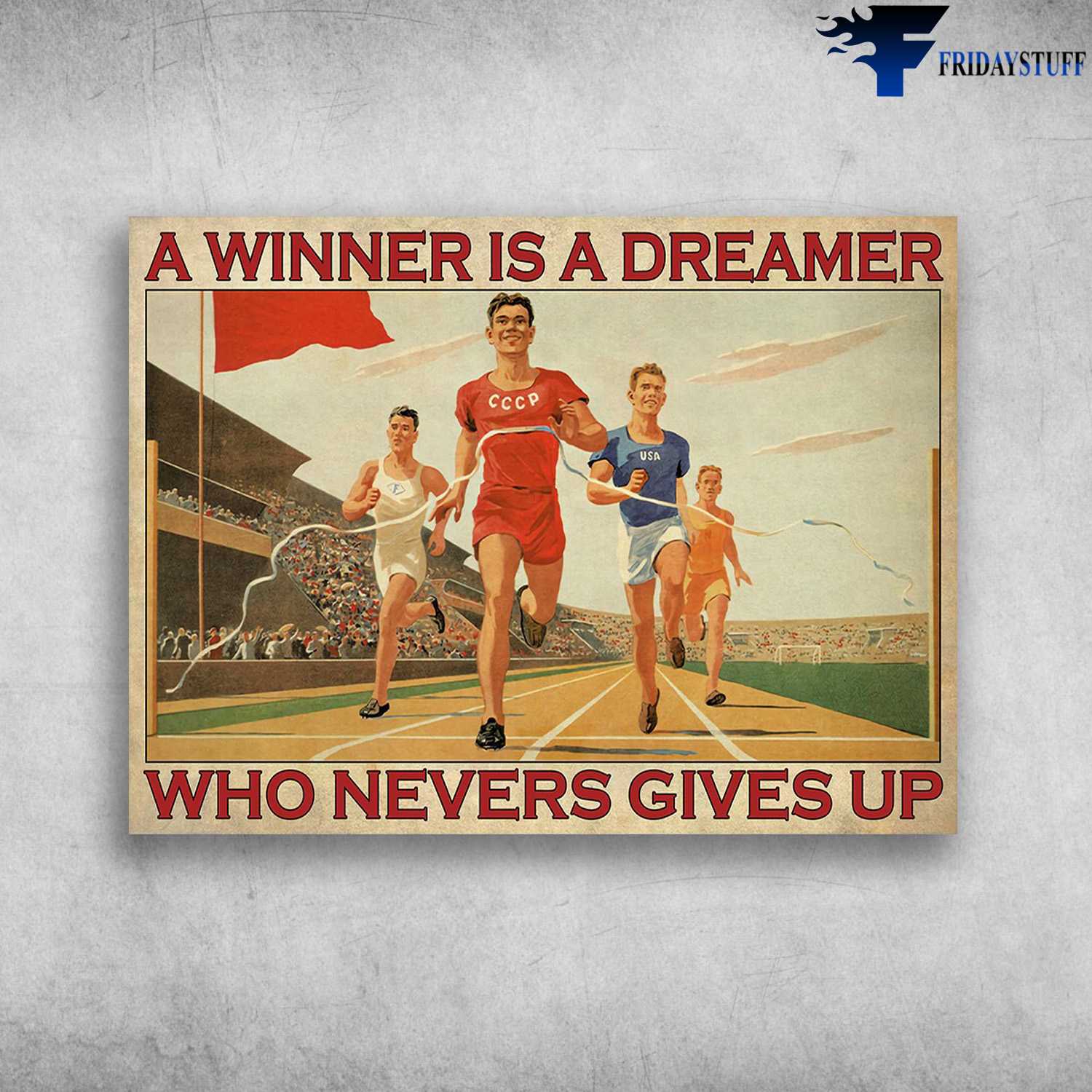 Running Race - A Winner Is Dreamer, Who Nevers Gives Up, Racing Athlete